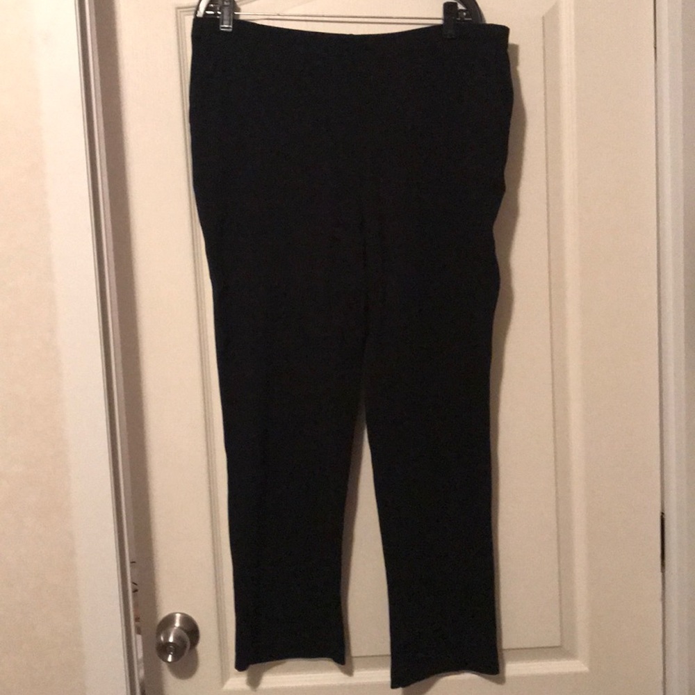 Black cotton blend pants